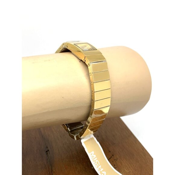 Michael Kors Women's Watch MK4885 Quartz Gold Stainless Steel Petite Tank 15mm - Picture 12 of 14